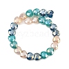 Electroplate Transparent Glass Beads Strands GL-CBADAFE-01J-3