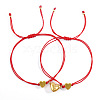 2Pcs Couple Brass Heart Magnetic Clasps Bracelet Sets EG2149-5