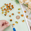 30Pcs 5 Styles Glass & Lampwork Pendants PALLOY-AR00021-4