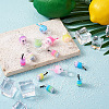 Beadthoven 48 Pcs 12 Styles Plastic Pendants KY-BT0001-03-3