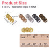 50Pcs 5 Colors Flower Alloy Snap Lock Clasps FIND-GL0002-03-2