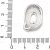 Brass Initial Beads KK-B167-27P-01Q-3