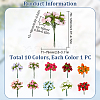 GOMAKERER 10Pcs 10 Colors Cloth Simulation Flower 12 Heads A Bouquet Roses AJEW-CA0003-70-2