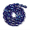 Transparent Electroplate Glass Beads Strands EGLA-N013-T4mm-B07-2