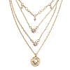 Alloy Rhinestone Tiered Necklaces NJEW-FS0001-03-2