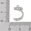 Rack Plating Brass Micro Pave Clear Cubic Zirconia Pendants KK-A224-03I-P-3