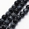 Natural Snowflake Obsidian Beads Strands G-I199-36-10mm-1