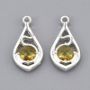 Faceted Glass Pendants GLAA-R204-B-S-NF-2