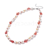 Natural Pearl Beaded Necklace NJEW-TA00018-04-1