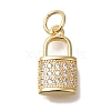 Brass Micro Pave Cubic Zirconia Pendants KK-Q001-15G-1