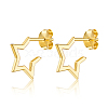 Simple Sterling Silver Star Stud Earrings UU1378-1-4