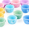 12Pcs 6 Colors Resin Basket Mini Model AJEW-TA0005-85-3