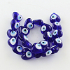 Heart Evil Eye Lampwork Bead Strands LAMP-R119-01-2