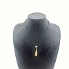 Natural Dalmatian Jasper Teardrop Pendant Necklaces for Women NY3810-1-1