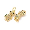 Brass Micro Pave Colorful Cubic Zirconia Charms KK-E068-VF122-3
