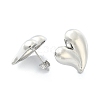 Rack Plating Brass Heart Stud Earrings for Valentine's Day EJEW-Q780-06P-2