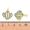 Brass Micro Pave Cubic Zirconia Pendants KK-N257-71G-3