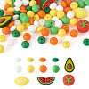 88Pcs 12 Styles Food Grade Eco-Friendly Silicone Beads SIL-TA0001-31-9