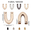 CHGCRAFT 4 Sets 4 Colors Zinc Alloy Zipper End Tail FIND-CA0001-82-2