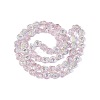 Electroplate Transparent Glass Beads Strands EGLA-Q136-02A-02-2