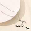 Stainless Steel Moon Sun Chain Necklace Simple Elegant Cool Style RF4782-3-1