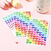 4 Bags Heart Pattern DIY Paper Picture Stickers AJEW-FS0001-17-8