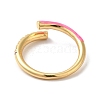Rack Plating Brass Cubic Zirconia Open Cuff Rings for Women RJEW-S407-04B-3