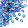 100Pcs 5 Styles Transparent Electroplated UV Plating Glass Beads GLAA-TA0003-19B-3