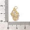 Rack Plating Brass Micro Pave Cubic Zirconia Pendants KK-H508-28G-09-3