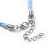 Trendy Braided Imitation Leather Necklace Making NJEW-S105-010-4
