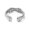 304 Stainless Steel Open Cuff Rings RJEW-M019-37P-3