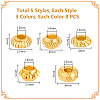 120Pcs 15 Styles Zinc Alloy Spacer Beads FIND-GA0004-65-2