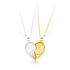 2Pcs Valentine's Day Alloy Forever Heart with Hands Magnetic Pendant Necklaces for Women Men WG7D3EF-03-1