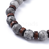 Natural Picasso Jasper Stretch Bracelets BJEW-JB04492-05-3