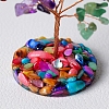 Natural Mixed Gemstone Chips Tree of Life Decorations PW-WGBDD92-01-4