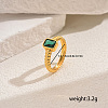 Brass Cubic Zirconia Rings for Women IO1131-1-1