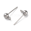 Non-Tarnish 304 Stainless Steel Stud Earring Findings STAS-M323-01A-P-2