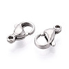 304 Stainless Steel Lobster Claw Clasps STAS-T065-11mm-34P-2