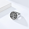 Retro Titanium Steel Tree of Life Finger Ring FIND-PW0020-06E-AS-2