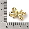 Rack Plating Brass Micro Pave Clear Cubic Zirconia Connector Charms KK-G500-07G-3