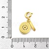 Brass Enamel Fruits Pendant Decoration HJEW-P020-01D-G-3