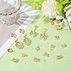 16Pcs 4 Styles Brass Micro Pave Cubic Zirconia Stud Earring Findings KK-BBC0018-64-7