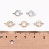 Flower Brass Micro Pave Cubic Zirconia Links ZIRC-L054-09-NR-4