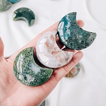 Natural Moss Agate Display Decorations G-PW0004-15