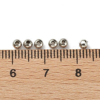 Tarnish Resistant 304 Stainless Steel Hollow Round Seamed Beads X-STAS-R032-3mm-1