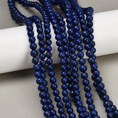 Synthetic Howlite Imitation Lapis Lazuli Beads G-S393-13A-6mm-1