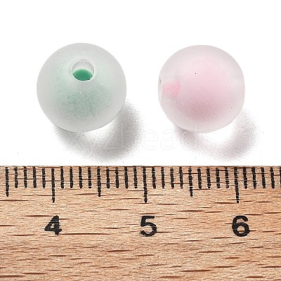 Frosted Transparent Acrylic Beads OACR-A032-14B-1