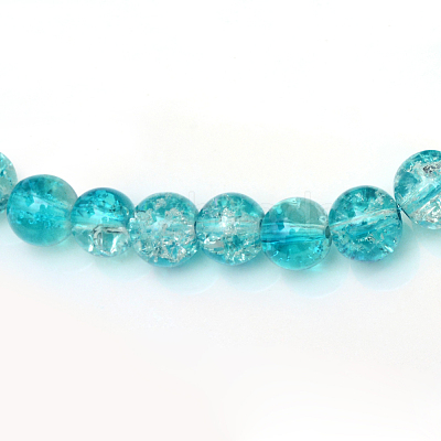 Baking Paint Crackle Glass Bead Strands CCG-S001-6mm-06-1