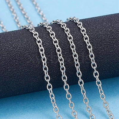 Tarnish Resistant 304 Stainless Steel Cable Chains CHS-F006-02C-P-1