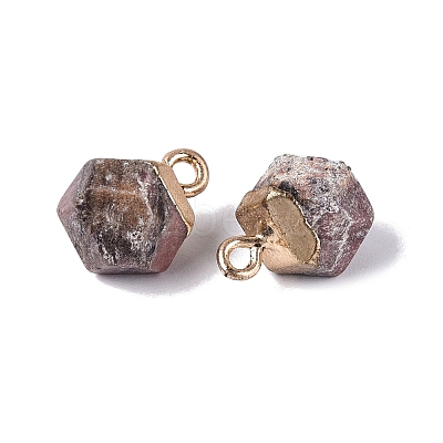 Natural Rhodonite Pendants G-N359-18G-12-1